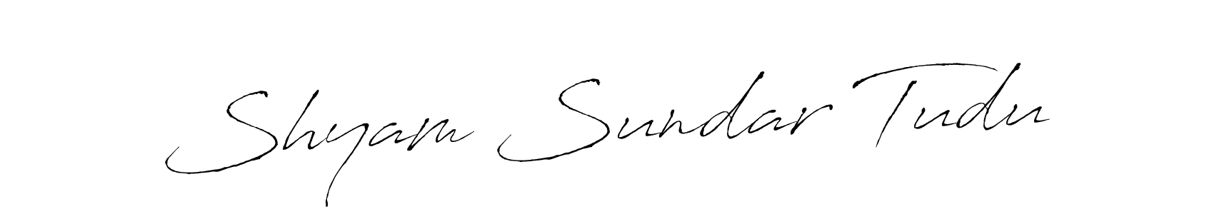 Antro_Vectra is a professional signature style that is perfect for those who want to add a touch of class to their signature. It is also a great choice for those who want to make their signature more unique. Get Shyam Sundar Tudu name to fancy signature for free. Shyam Sundar Tudu signature style 6 images and pictures png