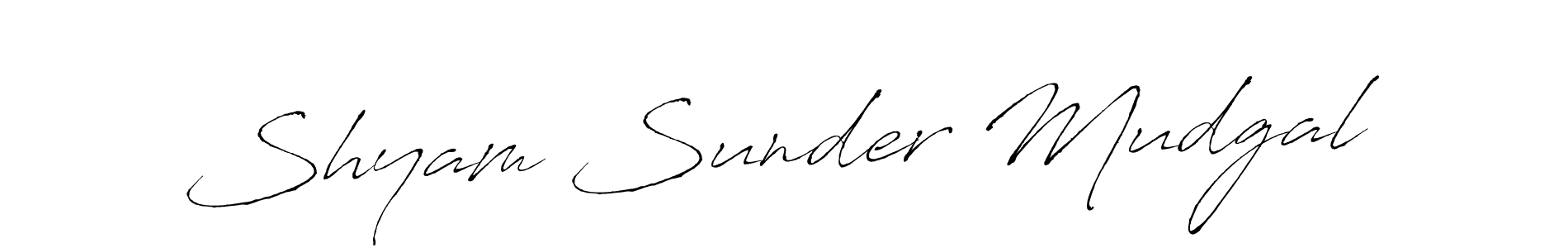 Use a signature maker to create a handwritten signature online. With this signature software, you can design (Antro_Vectra) your own signature for name Shyam Sunder Mudgal. Shyam Sunder Mudgal signature style 6 images and pictures png