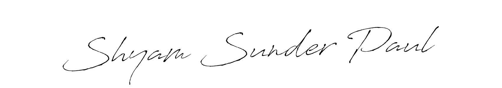 Shyam Sunder Paul stylish signature style. Best Handwritten Sign (Antro_Vectra) for my name. Handwritten Signature Collection Ideas for my name Shyam Sunder Paul. Shyam Sunder Paul signature style 6 images and pictures png