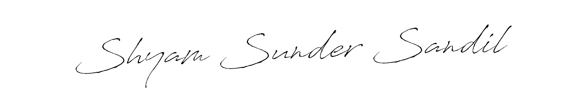 This is the best signature style for the Shyam Sunder Sandil name. Also you like these signature font (Antro_Vectra). Mix name signature. Shyam Sunder Sandil signature style 6 images and pictures png