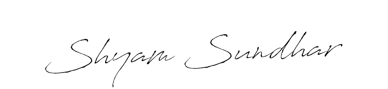 Antro_Vectra is a professional signature style that is perfect for those who want to add a touch of class to their signature. It is also a great choice for those who want to make their signature more unique. Get Shyam Sundhar name to fancy signature for free. Shyam Sundhar signature style 6 images and pictures png