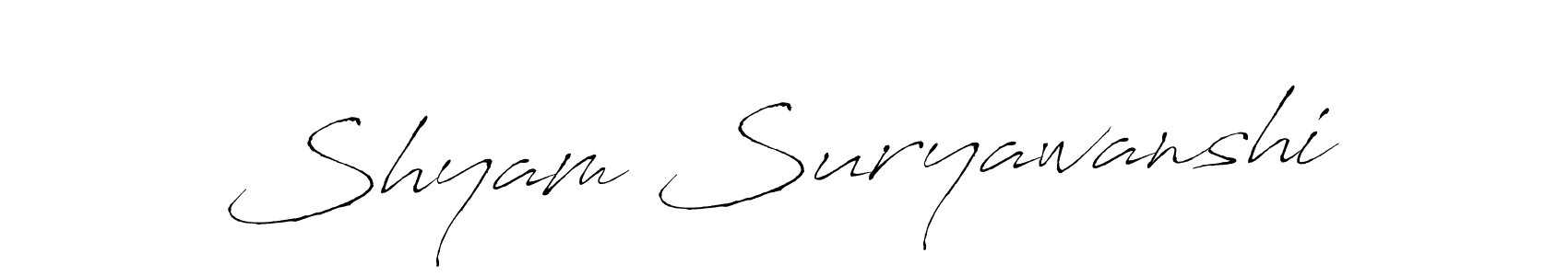 The best way (Antro_Vectra) to make a short signature is to pick only two or three words in your name. The name Shyam Suryawanshi include a total of six letters. For converting this name. Shyam Suryawanshi signature style 6 images and pictures png