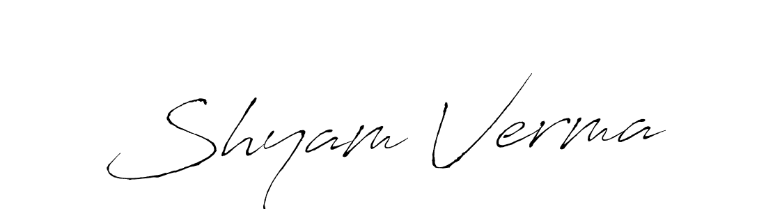 Create a beautiful signature design for name Shyam Verma. With this signature (Antro_Vectra) fonts, you can make a handwritten signature for free. Shyam Verma signature style 6 images and pictures png