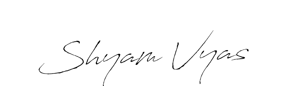 How to make Shyam Vyas name signature. Use Antro_Vectra style for creating short signs online. This is the latest handwritten sign. Shyam Vyas signature style 6 images and pictures png