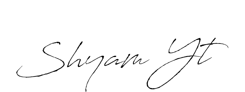 Antro_Vectra is a professional signature style that is perfect for those who want to add a touch of class to their signature. It is also a great choice for those who want to make their signature more unique. Get Shyam Yt name to fancy signature for free. Shyam Yt signature style 6 images and pictures png