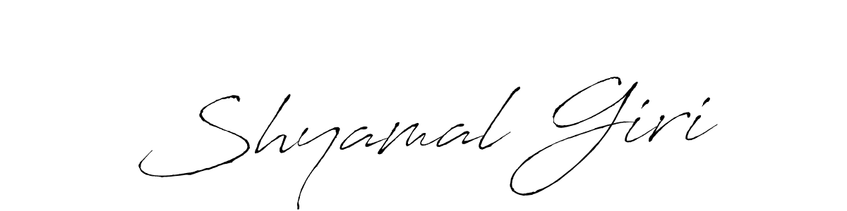 How to make Shyamal Giri name signature. Use Antro_Vectra style for creating short signs online. This is the latest handwritten sign. Shyamal Giri signature style 6 images and pictures png