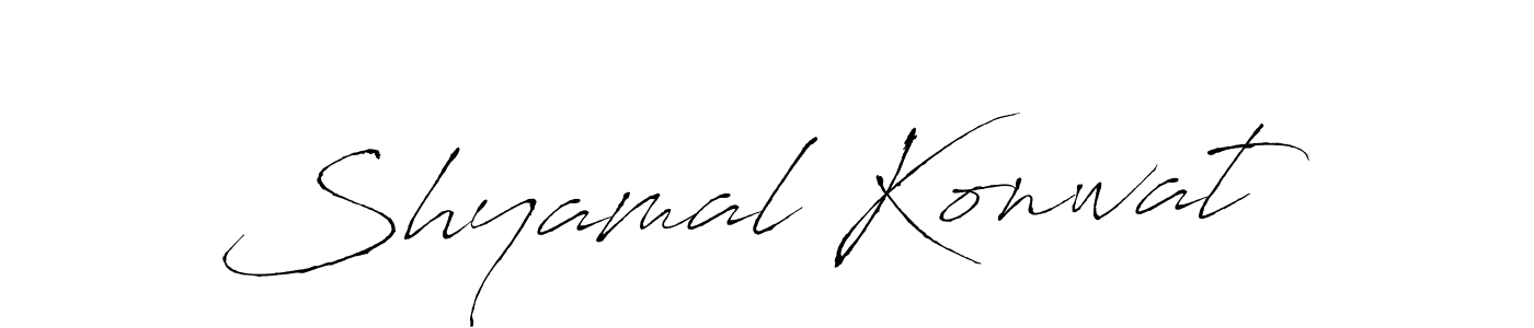 Also You can easily find your signature by using the search form. We will create Shyamal Konwat name handwritten signature images for you free of cost using Antro_Vectra sign style. Shyamal Konwat signature style 6 images and pictures png