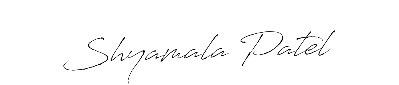 Antro_Vectra is a professional signature style that is perfect for those who want to add a touch of class to their signature. It is also a great choice for those who want to make their signature more unique. Get Shyamala Patel name to fancy signature for free. Shyamala Patel signature style 6 images and pictures png