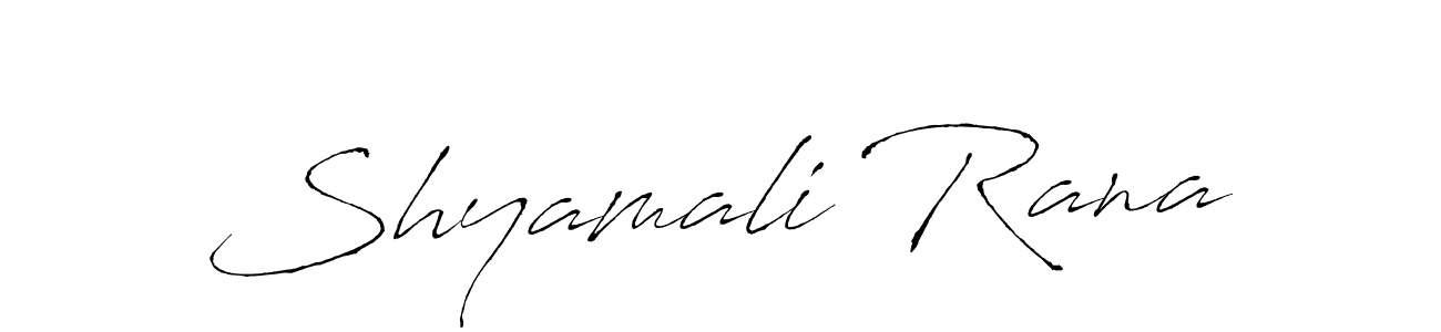 Create a beautiful signature design for name Shyamali Rana. With this signature (Antro_Vectra) fonts, you can make a handwritten signature for free. Shyamali Rana signature style 6 images and pictures png
