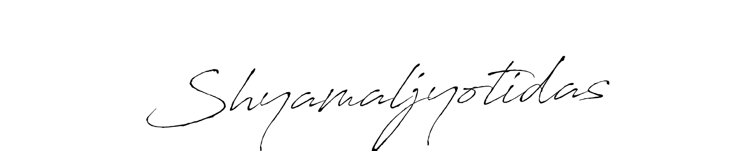 You can use this online signature creator to create a handwritten signature for the name Shyamaljyotidas. This is the best online autograph maker. Shyamaljyotidas signature style 6 images and pictures png