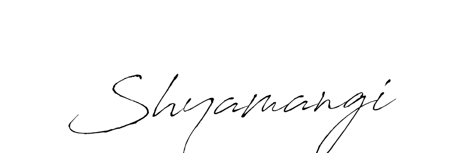 Antro_Vectra is a professional signature style that is perfect for those who want to add a touch of class to their signature. It is also a great choice for those who want to make their signature more unique. Get Shyamangi name to fancy signature for free. Shyamangi signature style 6 images and pictures png