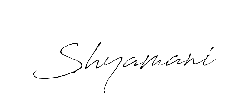 How to make Shyamani signature? Antro_Vectra is a professional autograph style. Create handwritten signature for Shyamani name. Shyamani signature style 6 images and pictures png