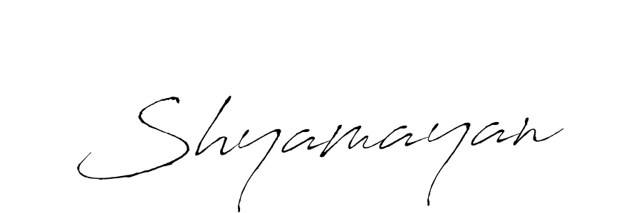 Antro_Vectra is a professional signature style that is perfect for those who want to add a touch of class to their signature. It is also a great choice for those who want to make their signature more unique. Get Shyamayan name to fancy signature for free. Shyamayan signature style 6 images and pictures png