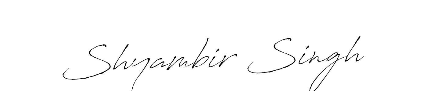 How to make Shyambir Singh name signature. Use Antro_Vectra style for creating short signs online. This is the latest handwritten sign. Shyambir Singh signature style 6 images and pictures png