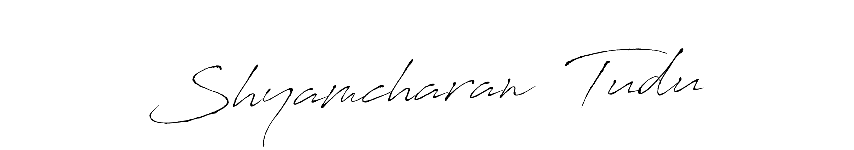 Antro_Vectra is a professional signature style that is perfect for those who want to add a touch of class to their signature. It is also a great choice for those who want to make their signature more unique. Get Shyamcharan  Tudu name to fancy signature for free. Shyamcharan  Tudu signature style 6 images and pictures png