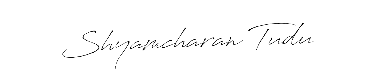 The best way (Antro_Vectra) to make a short signature is to pick only two or three words in your name. The name Shyamcharan Tudu include a total of six letters. For converting this name. Shyamcharan Tudu signature style 6 images and pictures png