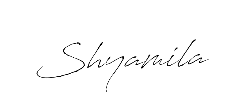 The best way (Antro_Vectra) to make a short signature is to pick only two or three words in your name. The name Shyamila include a total of six letters. For converting this name. Shyamila signature style 6 images and pictures png