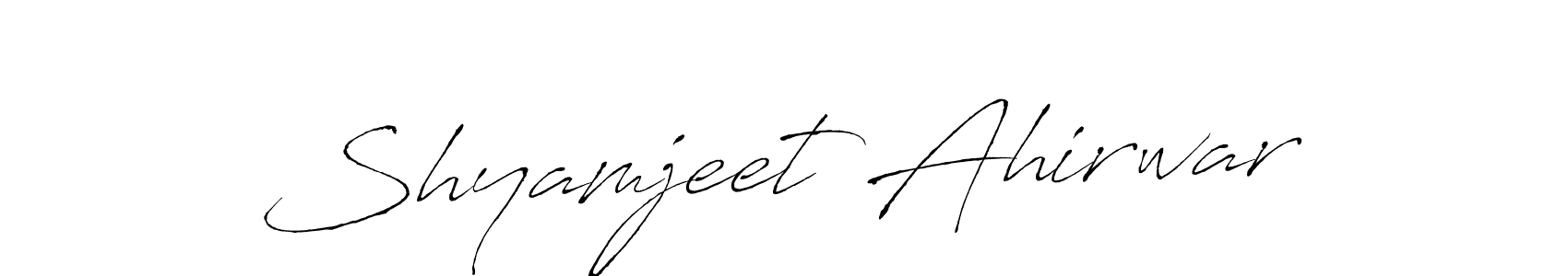 Make a beautiful signature design for name Shyamjeet Ahirwar. With this signature (Antro_Vectra) style, you can create a handwritten signature for free. Shyamjeet Ahirwar signature style 6 images and pictures png