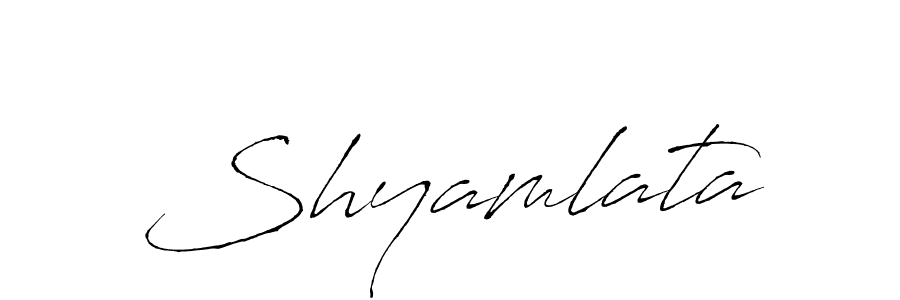 Antro_Vectra is a professional signature style that is perfect for those who want to add a touch of class to their signature. It is also a great choice for those who want to make their signature more unique. Get Shyamlata name to fancy signature for free. Shyamlata signature style 6 images and pictures png