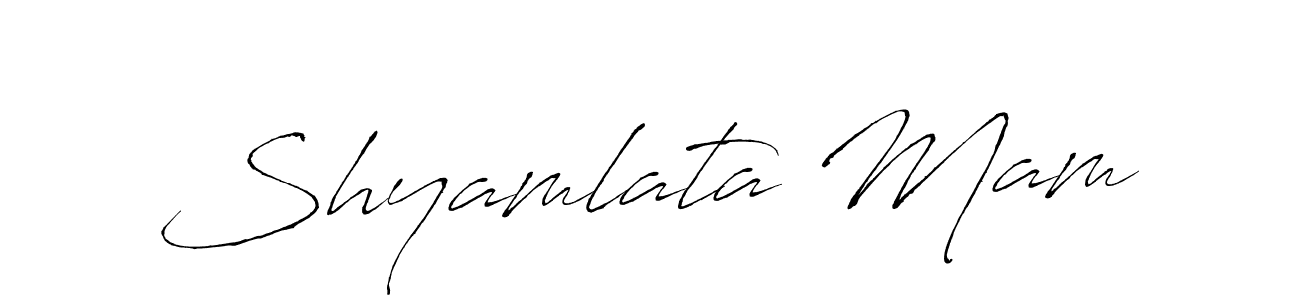 if you are searching for the best signature style for your name Shyamlata Mam. so please give up your signature search. here we have designed multiple signature styles  using Antro_Vectra. Shyamlata Mam signature style 6 images and pictures png