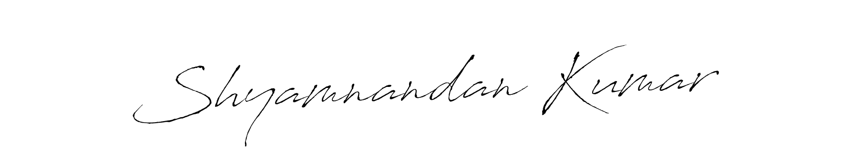 This is the best signature style for the Shyamnandan Kumar name. Also you like these signature font (Antro_Vectra). Mix name signature. Shyamnandan Kumar signature style 6 images and pictures png