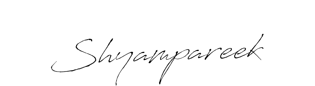 Design your own signature with our free online signature maker. With this signature software, you can create a handwritten (Antro_Vectra) signature for name Shyampareek. Shyampareek signature style 6 images and pictures png