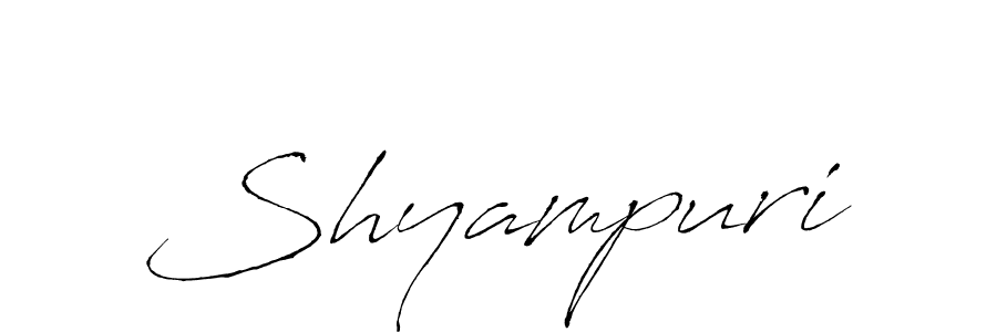 Make a beautiful signature design for name Shyampuri. With this signature (Antro_Vectra) style, you can create a handwritten signature for free. Shyampuri signature style 6 images and pictures png