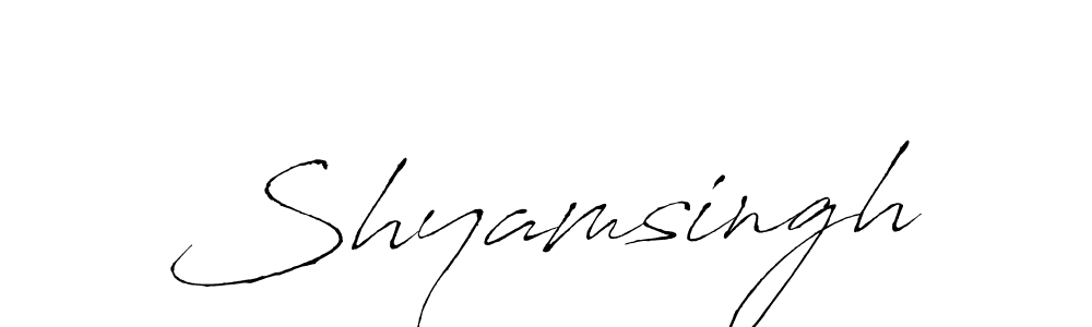 Make a beautiful signature design for name Shyamsingh. With this signature (Antro_Vectra) style, you can create a handwritten signature for free. Shyamsingh signature style 6 images and pictures png