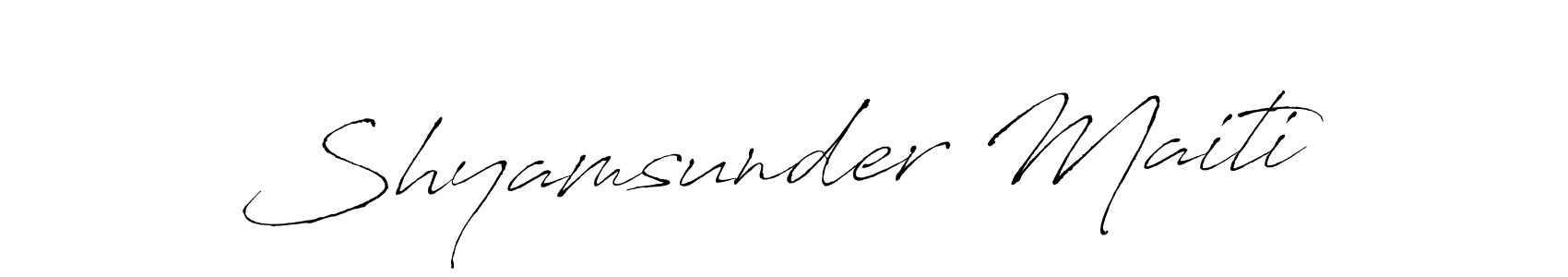 Shyamsunder Maiti stylish signature style. Best Handwritten Sign (Antro_Vectra) for my name. Handwritten Signature Collection Ideas for my name Shyamsunder Maiti. Shyamsunder Maiti signature style 6 images and pictures png