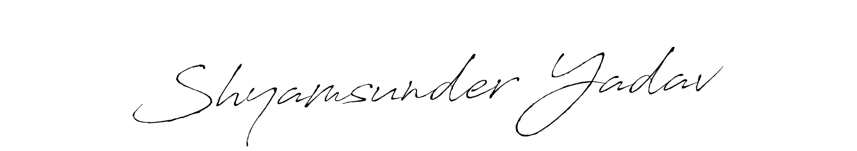 The best way (Antro_Vectra) to make a short signature is to pick only two or three words in your name. The name Shyamsunder Yadav include a total of six letters. For converting this name. Shyamsunder Yadav signature style 6 images and pictures png