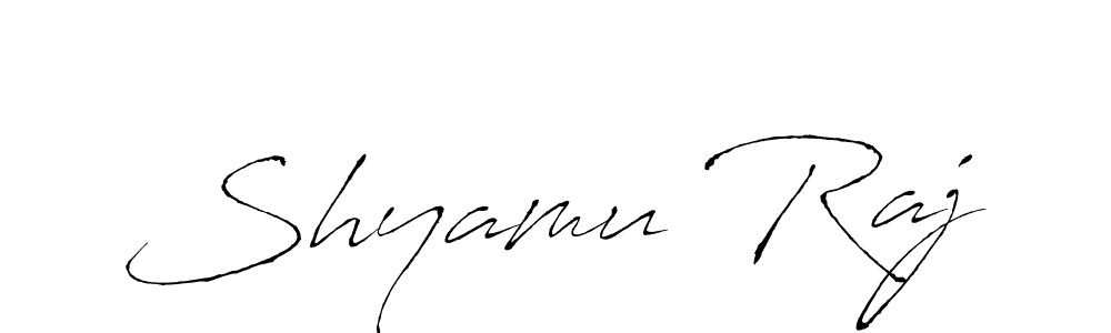 Create a beautiful signature design for name Shyamu Raj. With this signature (Antro_Vectra) fonts, you can make a handwritten signature for free. Shyamu Raj signature style 6 images and pictures png