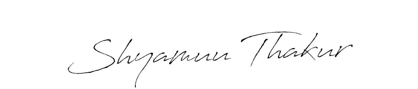It looks lik you need a new signature style for name Shyamuu Thakur. Design unique handwritten (Antro_Vectra) signature with our free signature maker in just a few clicks. Shyamuu Thakur signature style 6 images and pictures png