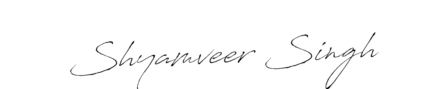 Shyamveer Singh stylish signature style. Best Handwritten Sign (Antro_Vectra) for my name. Handwritten Signature Collection Ideas for my name Shyamveer Singh. Shyamveer Singh signature style 6 images and pictures png