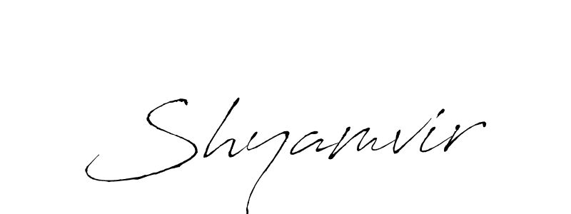 Shyamvir stylish signature style. Best Handwritten Sign (Antro_Vectra) for my name. Handwritten Signature Collection Ideas for my name Shyamvir. Shyamvir signature style 6 images and pictures png