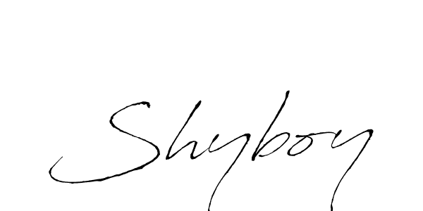 Use a signature maker to create a handwritten signature online. With this signature software, you can design (Antro_Vectra) your own signature for name Shyboy. Shyboy signature style 6 images and pictures png