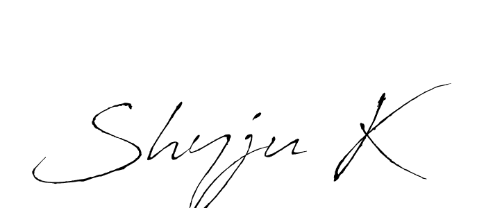 It looks lik you need a new signature style for name Shyju K. Design unique handwritten (Antro_Vectra) signature with our free signature maker in just a few clicks. Shyju K signature style 6 images and pictures png