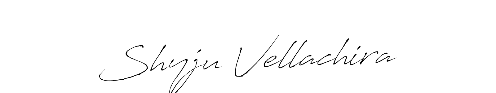 You should practise on your own different ways (Antro_Vectra) to write your name (Shyju Vellachira) in signature. don't let someone else do it for you. Shyju Vellachira signature style 6 images and pictures png