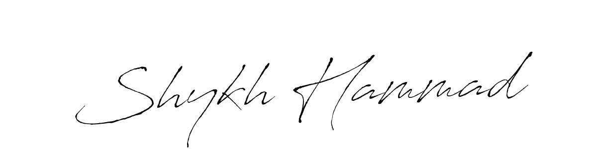 Antro_Vectra is a professional signature style that is perfect for those who want to add a touch of class to their signature. It is also a great choice for those who want to make their signature more unique. Get Shykh Hammad name to fancy signature for free. Shykh Hammad signature style 6 images and pictures png
