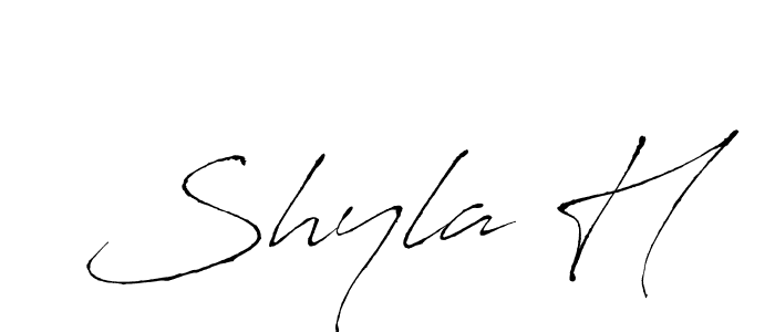 Antro_Vectra is a professional signature style that is perfect for those who want to add a touch of class to their signature. It is also a great choice for those who want to make their signature more unique. Get Shyla H name to fancy signature for free. Shyla H signature style 6 images and pictures png