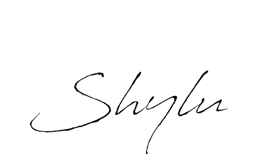 Shylu stylish signature style. Best Handwritten Sign (Antro_Vectra) for my name. Handwritten Signature Collection Ideas for my name Shylu. Shylu signature style 6 images and pictures png