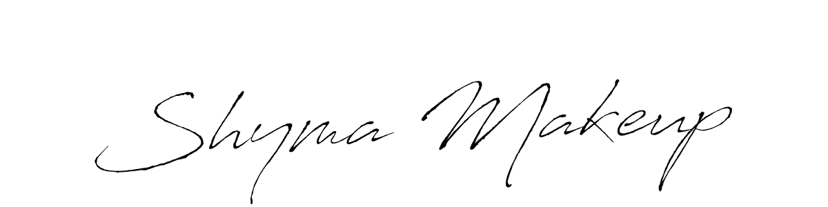 Design your own signature with our free online signature maker. With this signature software, you can create a handwritten (Antro_Vectra) signature for name Shyma Makeup. Shyma Makeup signature style 6 images and pictures png