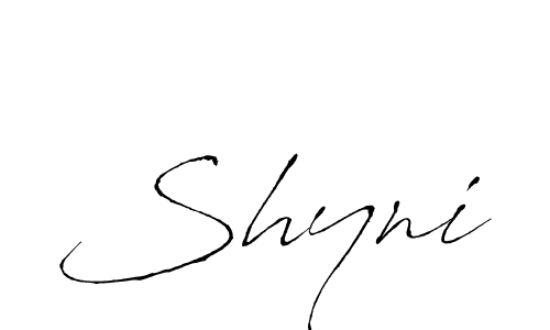 Create a beautiful signature design for name Shyni. With this signature (Antro_Vectra) fonts, you can make a handwritten signature for free. Shyni signature style 6 images and pictures png