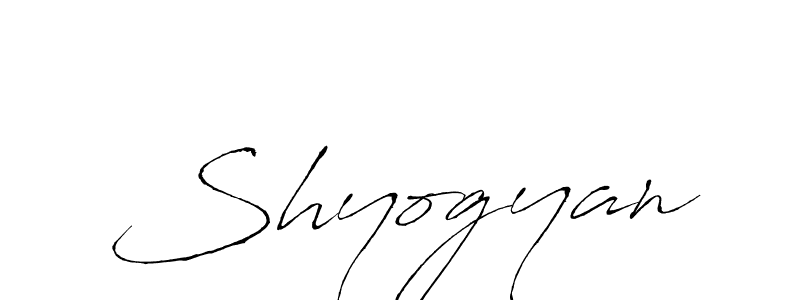 Design your own signature with our free online signature maker. With this signature software, you can create a handwritten (Antro_Vectra) signature for name Shyogyan. Shyogyan signature style 6 images and pictures png