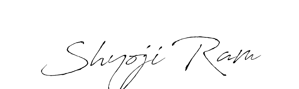 Make a beautiful signature design for name Shyoji Ram. With this signature (Antro_Vectra) style, you can create a handwritten signature for free. Shyoji Ram signature style 6 images and pictures png