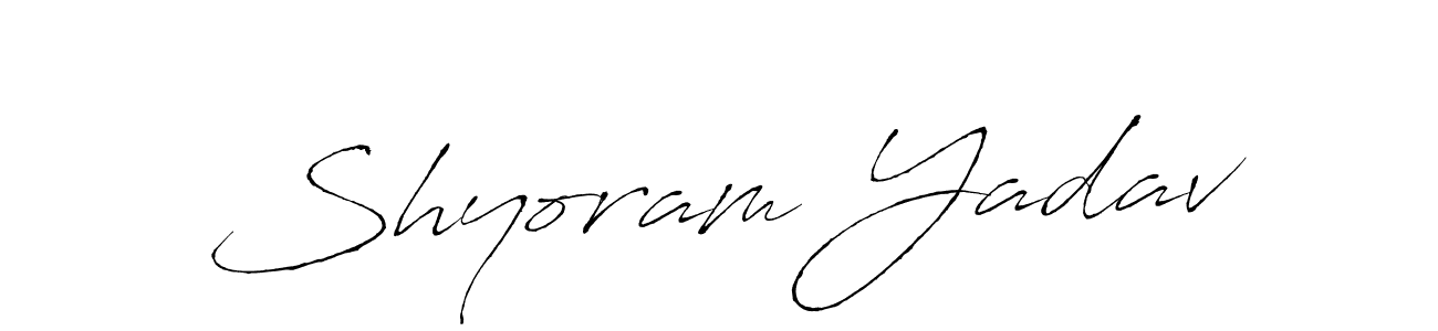 You should practise on your own different ways (Antro_Vectra) to write your name (Shyoram Yadav) in signature. don't let someone else do it for you. Shyoram Yadav signature style 6 images and pictures png
