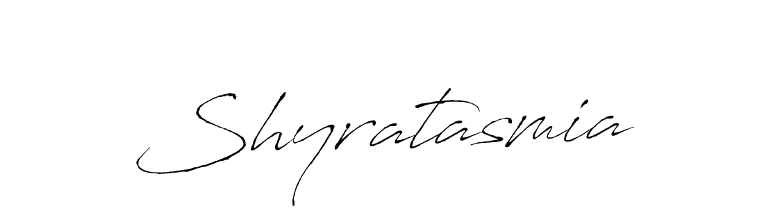Design your own signature with our free online signature maker. With this signature software, you can create a handwritten (Antro_Vectra) signature for name Shyratasmia. Shyratasmia signature style 6 images and pictures png