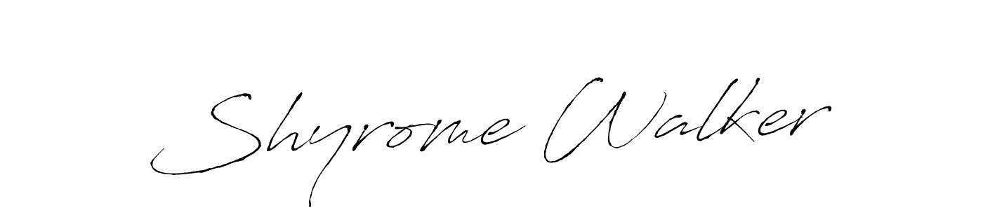 Make a beautiful signature design for name Shyrome Walker. With this signature (Antro_Vectra) style, you can create a handwritten signature for free. Shyrome Walker signature style 6 images and pictures png