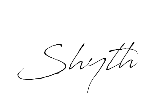 Make a beautiful signature design for name Shyth. With this signature (Antro_Vectra) style, you can create a handwritten signature for free. Shyth signature style 6 images and pictures png