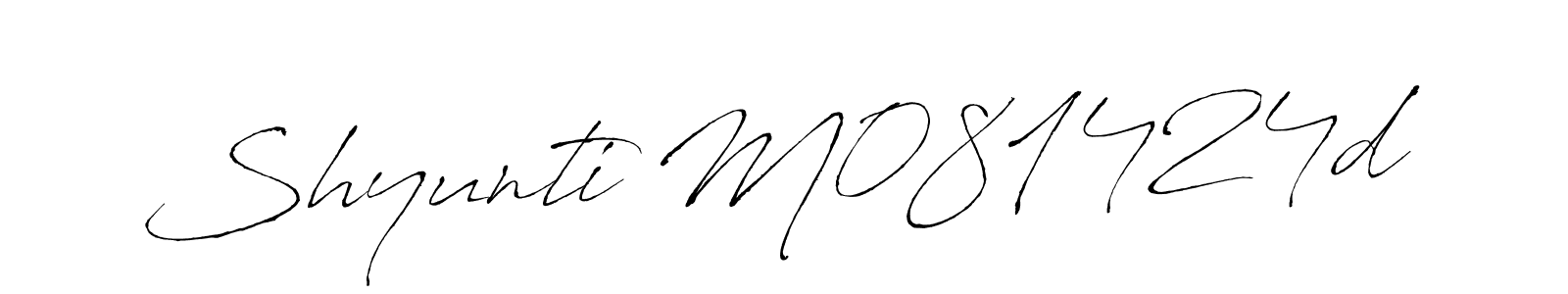 Antro_Vectra is a professional signature style that is perfect for those who want to add a touch of class to their signature. It is also a great choice for those who want to make their signature more unique. Get Shyunti M081424d name to fancy signature for free. Shyunti M081424d signature style 6 images and pictures png