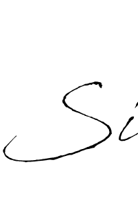 How to make Si signature? Antro_Vectra is a professional autograph style. Create handwritten signature for Si name. Si signature style 6 images and pictures png